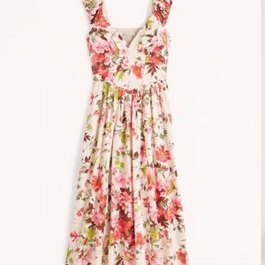 Women's Cap Sleeve Corset Midi Dress